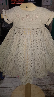 Vestido Crochet Bebe Bautismo Mercadolibre