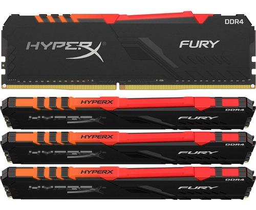 Memoria Ram Ddr4 64gb 3600mhz Hyperx Fury Rgb 4x16gb