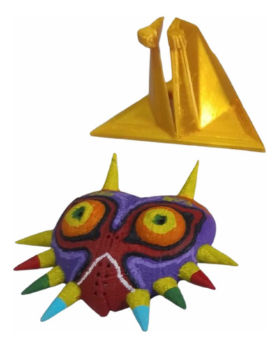 Mascara Majora's Mask De Zelda Pintada Con Base 10 Cm