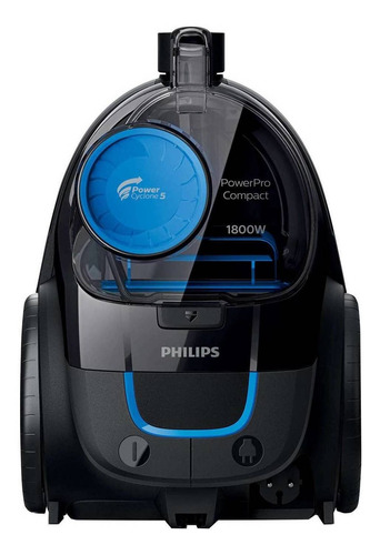 Imagen 2 de 8 de Aspiradora Trineo Philips PowerPro Compact FC9350/51 1.5L negra 220V