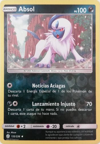 Pokemon Tcg Absol 133/236 Reverse (español)