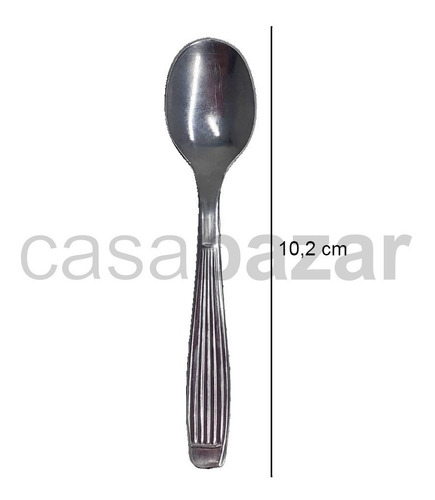 Imagen 2 de 5 de Cuchara De Café Athenas Nacional Acero Inoxidable X 12 Uni.