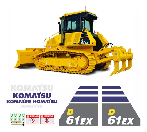 comprar Kit Adesivo Faixas Trator Esteira Komatsu D61ex 2022