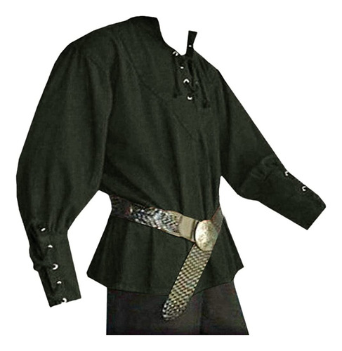 Fantasia De Halloween Para Homem, Camisa Medieval De Pirata