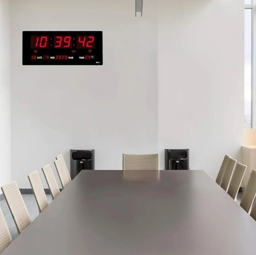 Imagen 6 de 10 de Reloj Digital Pared Led Fecha Temperatura / Electronicaroca