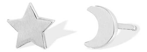 Boma Jewelry - Pendientes De Plata De Ley Con Diseño De Luna