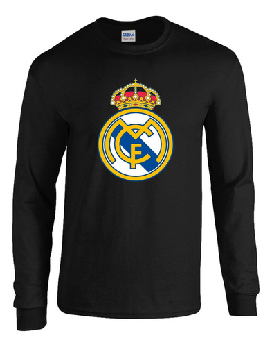 Camibuso Negro Camiseta Manga Larga Real Madrid.m2