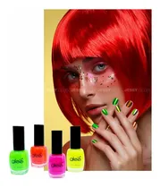 Comprar Esmalte Fosforescente Para Fiesta Neón Set X 4 Unidades