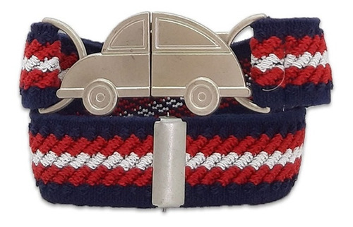 Cinto Cinturón Elástico Bebe Nene Niño Hebilla Auto Enganche Color Azul Marino - Rojo - Blanco Talle Único