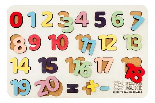 Jogo Matemático Brinquedo infantil Tabuleiro 1 até o 20 - Decoraset.com