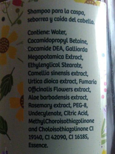Imagen 2 de 3 de Shampoo Oasis P/ Caspa Seborrea Y Caída Vegan Sin Parabenos