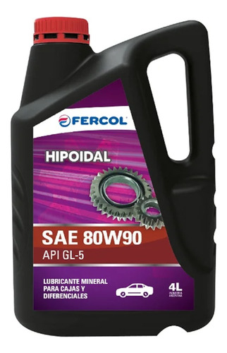 Aceite De Caja 80w90 Hipoidal Bidon  4 Litros