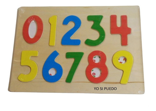 Encastre Letras Números Madera Didáctico Lectoescritura