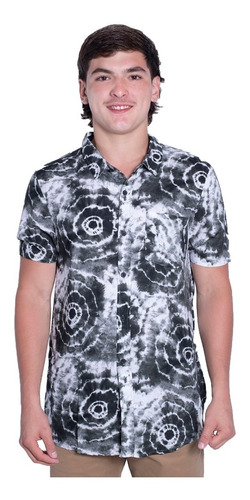 Camisa Dc Lifestyle Hombre Batik Negro-gris Cli