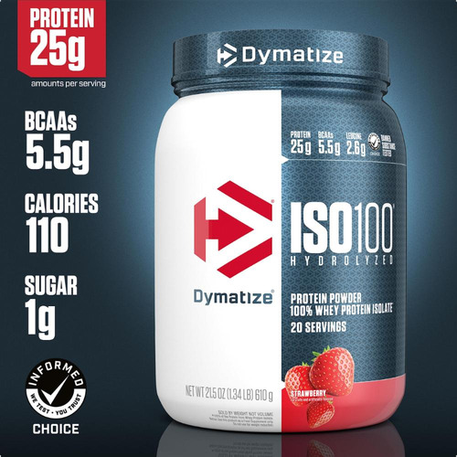 Whey Protein Iso100 Hydrolyzed 610g 1,45lbs Dymatize