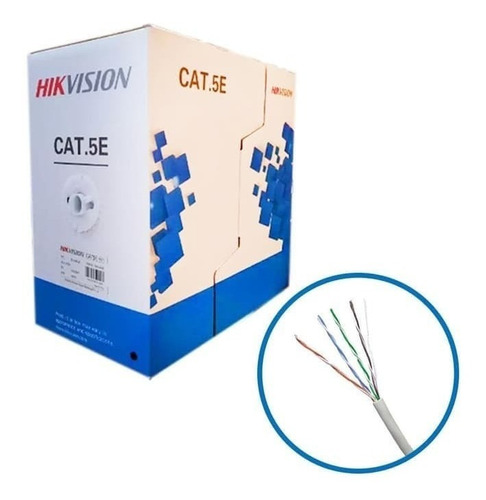 Cable Utp Cat5e 100% Cobre Unifilar Hikvision 305m  Factura