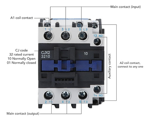 Contactor Ac Cjx2-3210 Bobina 220v 50/60hz 3 Polos