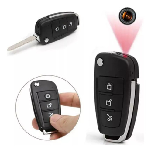 Camera Espiã Z25+ 32gb Chave Canivete Carro Filmadora Escuta Cor Preto