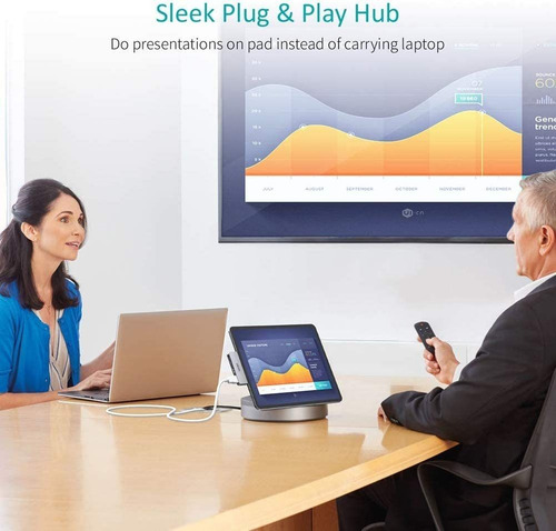 Imagen 7 de 8 de iPad Pro Usb C Hub, Choetech 4 In 1 iPad Pro Hub. Hdmi Adap