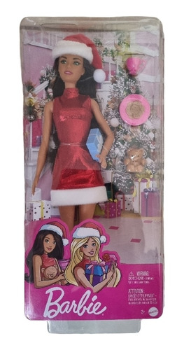 Muñeca Barbie Santa Claus Latina Hjx96