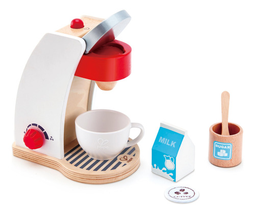 Set De Cocina De Madera Máquina De Café Con Accesorios Blanc