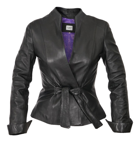 Campera Cuero Mujer Briganti Oveja Moda Premium Elegante