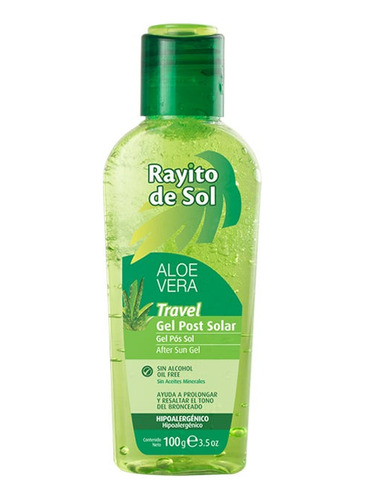 Gel Post Solar Aloe Vera S/alcohol Rayito De Sol X Rayito D