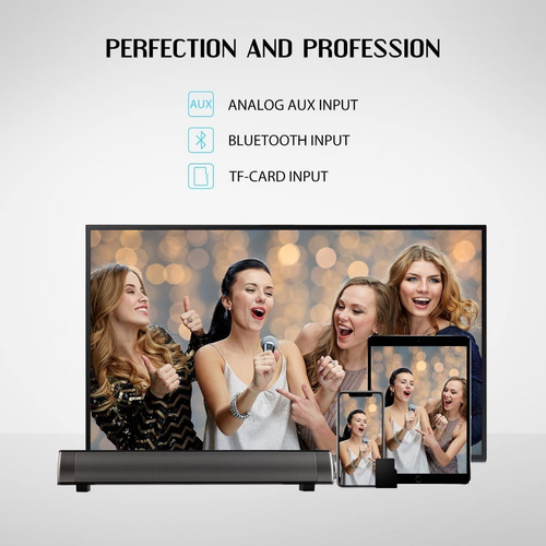 Imagen 4 de 9 de Altavoz Barra De Sonido Tv Soundbar Con Cable Y Bluetooth