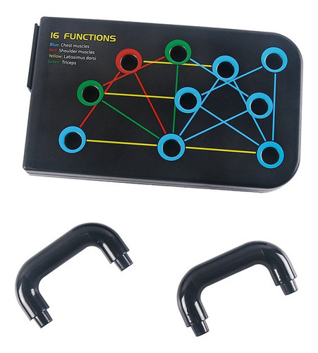 Soporte Lagartija Portátil Para Ejercicios Casa Crossfit Color Negro
