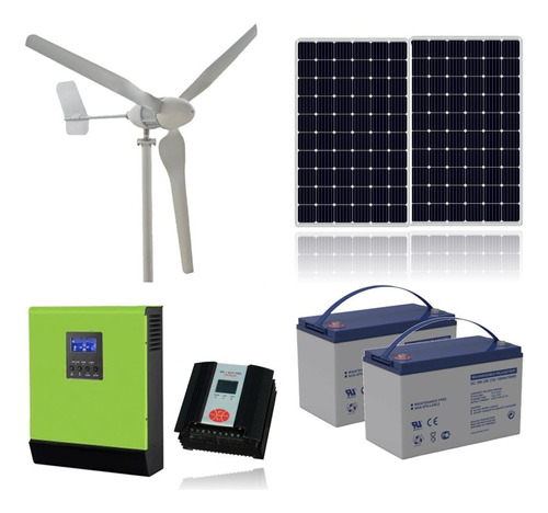 Kit Solar Eolico Off Grid Autonomo Ahorro Energia 3kva 24v