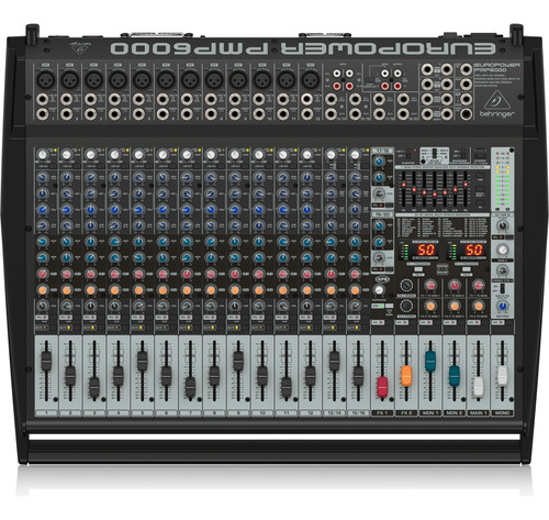 Consola Audio Mixer Potenciada 1600 W Behringer Pmp6000 