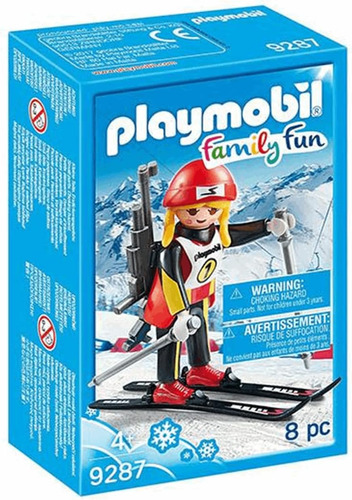 Juego De Construcción De Figuras De Biatleta Femenina Playmo