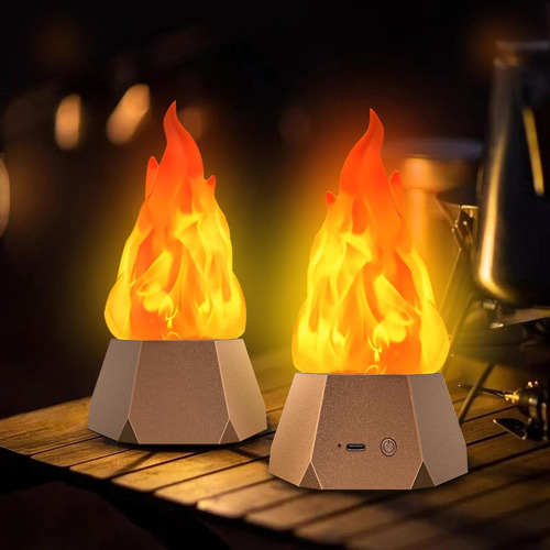 Luces De Llama Led, Velas Sin Llama Recargables Con Batería,
