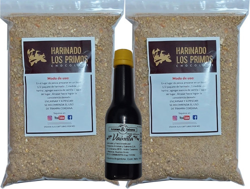 Harinado Los Primos Chocolate 2kg Pesca Carpa Boga+vainillin