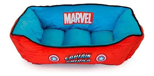 Cama Para Perro Con Hebilla, Marvel, Capitán América, Medi