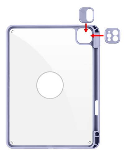 C Funda Desmontable Morada Para iPad Pro 11 2022/air 10.9