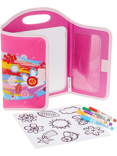 Kit Viagem Crayola Dry Eraser Escreve Apaga Pink Canetinha