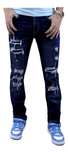 Pantalon Hombre Jeans Mezclilla Moda Strech Caballero Casual