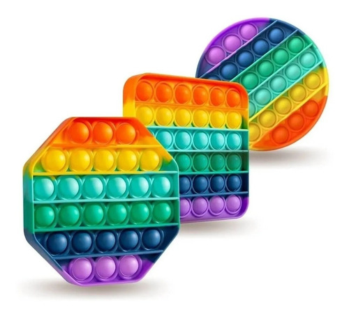 Popit Pop It Popits Multicolor Antiestrés Silicona Importado | TECNOFREE