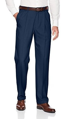 Haggar Pantalon Plisado Para Hombre Talla Grande Y Alta