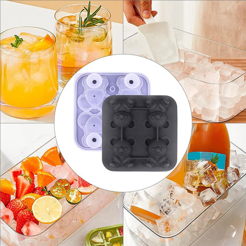Moldes De Hielo Para Whisky Bandeja Para Hacer Hielo Con 4 C