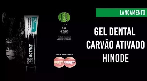 Imagem 4 de 10 de Clareador Dental Com Carvão Ativado- Proactive Hinode Cx