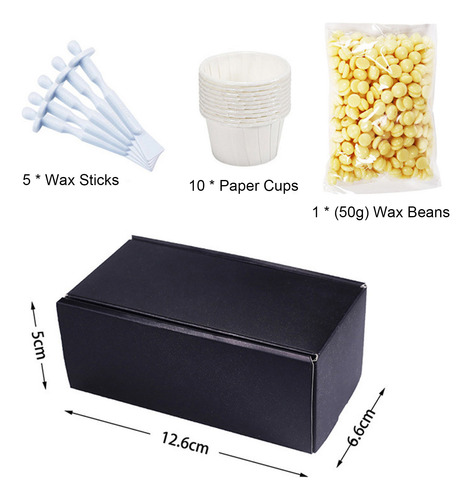 Kit De Depilação Wax Bean Kit Nose Wax Kit Aplicadores De Ce