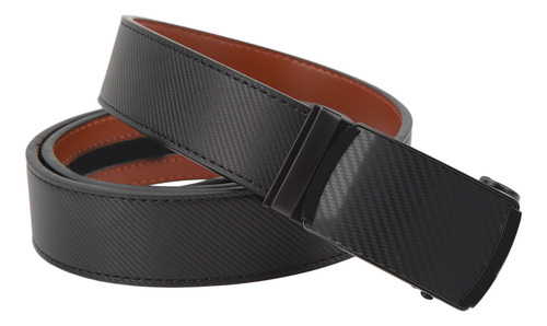 Hombres Pu Cuero Reversible Cinturón Sarga Hebilla
