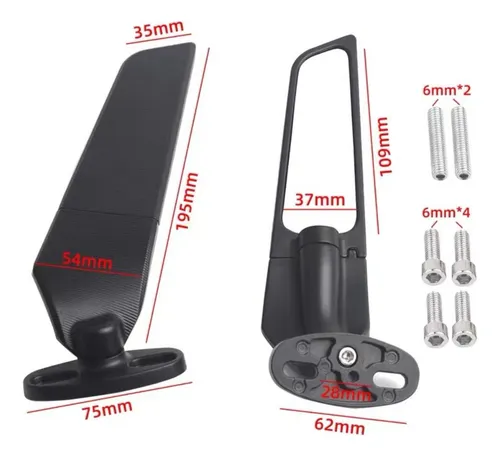 /espejos Tipo Aleron Para Bajaj Pulsar 220f Rs200 Rs 200