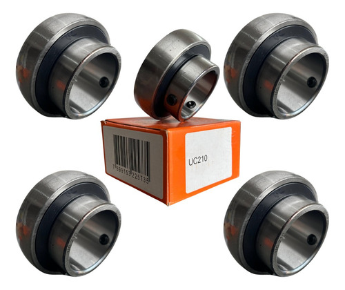 Kit Com 4 Rolamentos De Mancal Uc 210 Para Eixos De 50mm Gbr Cor Cinza