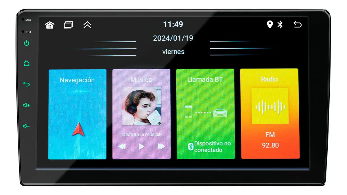 Autoestereo Digital Con Pantalla Dabb Dab-0209 Color Negro