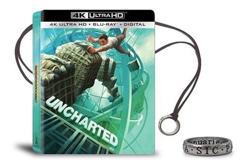 4K Ultra Hd + Blu-ray Uncharted / Fuera Del Mapa / Steelbook + Anillo