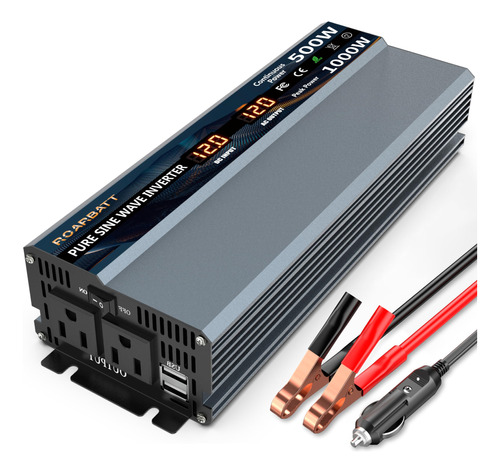 Inversor De Corriente De Onda Sinusoidal Pura De 500 W, 12 V