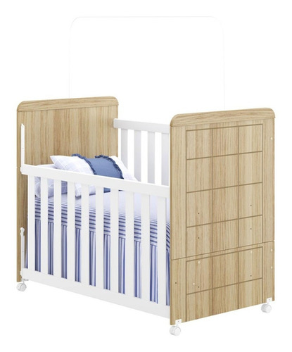 Imagen 1 de 10 de Cuna Colecho Charriot Laqueada Mini Cama Altura Regulable